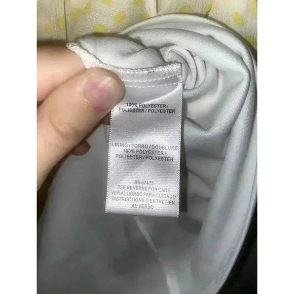 NWOT Maison Tara Womens Faux Wrap Dot Ruffle Dress Size 6 - Picture 9 of 10